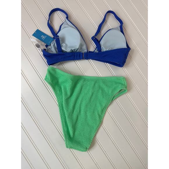 NWT Cupshe Two Piece Swimsuit Bikini Bralette Triangle High Waist BUNDLE Size S - Picture 5 of 5